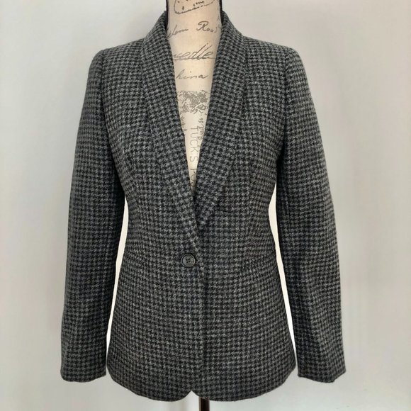 NWT J.Crew Parke Wool Houndstooth Blazer size 2 - Picture 4 of 10